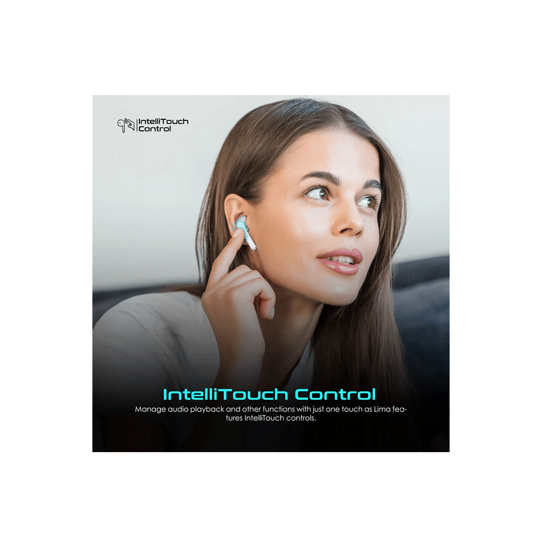 Promate Lima High Definition ENC TWS Wireless Earbuds with IntelliTouch - White in Qatar Promate Lima High Definition ENC TWS Wireless Earbuds with IntelliTouch - White in Qatar